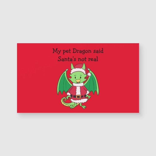 Carte Magnétique Mon dragon de chien a dit (Devant)