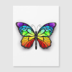 Carte Magnétique Monarque papillon arc-en-ciel