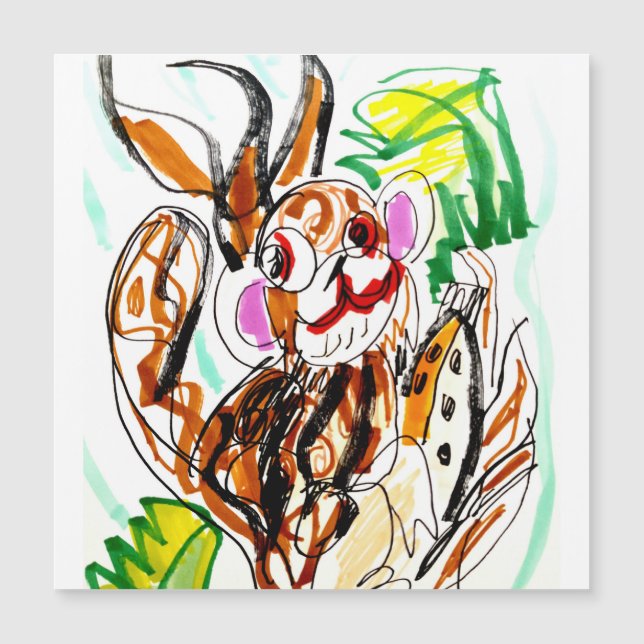 Carte Magnétique Monkey around lot  (Devant)