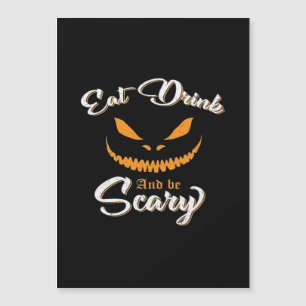 Carte Magnétique Monstre de citrouille effrayant Halloween