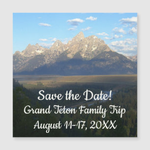 Carte Magnétique Montagnes de Jackson Hole Grand Teton Enregistrez 