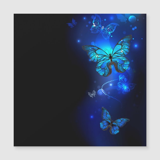 Carte Magnétique Morpho Butterfly in the Dark Background (Devant)