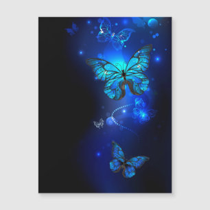 Carte Magnétique Morpho Butterfly in the Dark Background
