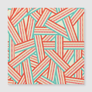Carte Magnétique Motif Abstrait rayé coloré