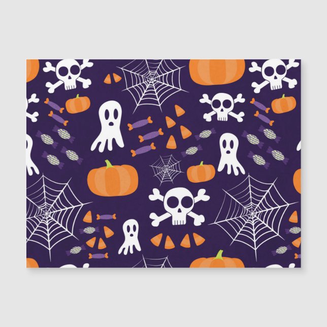 Carte Magnétique Motif amusant d'Halloween (Devant)