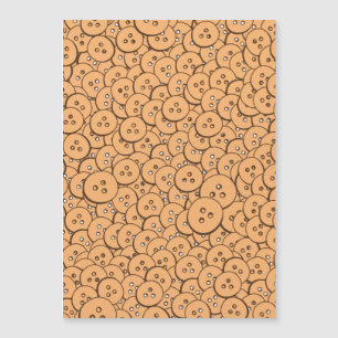 Carte Magnétique Motif de boutons en bois anciens