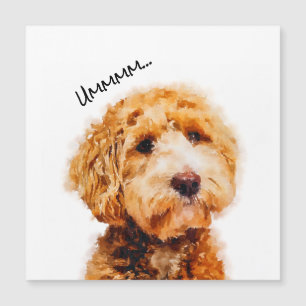 Carte Magnétique Motif de chien de caniche imprimé