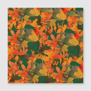 Carte Magnétique Motif de feuilles tombantes pour l'automne