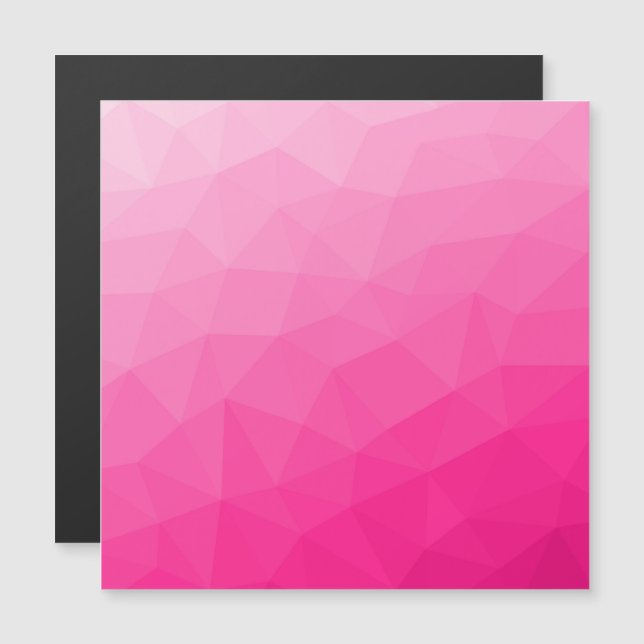 Carte Magnétique Motif de maillage géométrique rose chaud (Devant / Derrière)