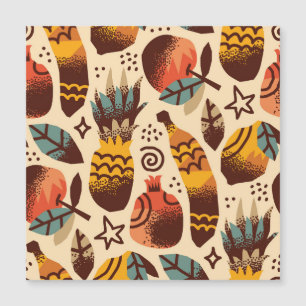 Carte Magnétique Motif de mélange de fruits tropicaux colorés