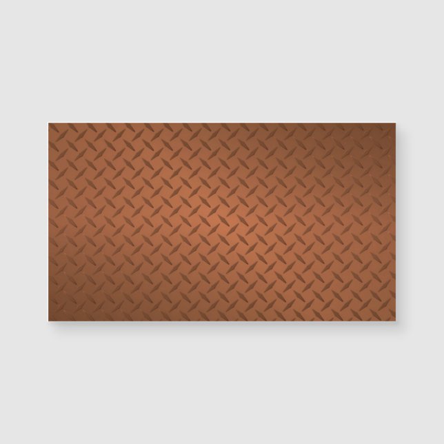 Carte Magnétique Motif en cuivre Diamondplate (Devant)