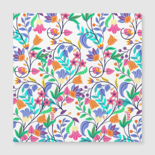 Carte Magnétique Motif floral exotique coloré-23147
