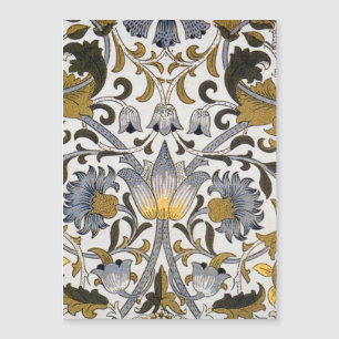 Carte Magnétique Motif floral William Morris Lodden : bleu or
