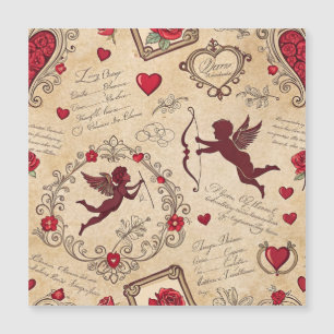 Carte Magnétique Motif romantique de vintage Cupid (2)