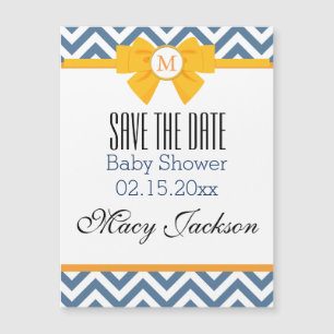 Carte Magnétique Motif Zag bleu et blanc