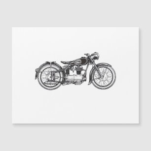 Carte Magnétique Moto Vintage Rétro _ J'Aime Ma Moto