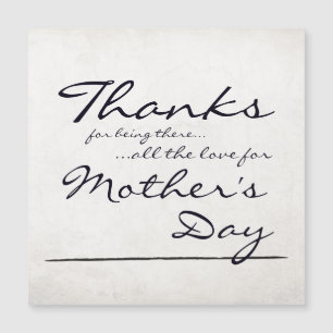 Carte Magnétique Mots d'amour pour la fête des mères avec gratitude