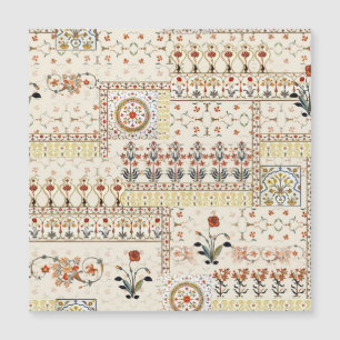 Carte Magnétique Mughal Floral Paisley : Ethnic Digital Elegance.