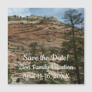 Carte Magnétique Murs de roche usés dans le parc national de Zion