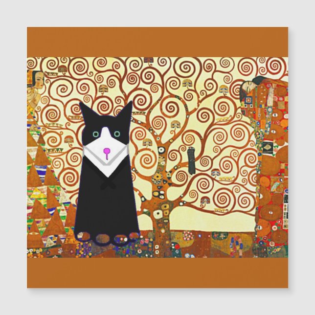 Carte Magnétique My Cat, Jellybean et The Tree of Life Art (Devant)