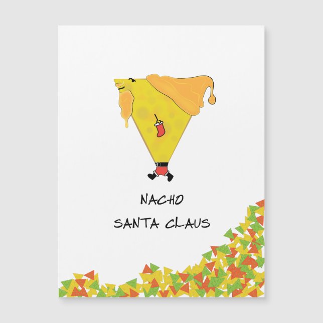 Carte Magnétique Nacho Santa avec des frites (Devant)