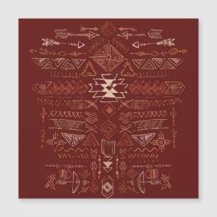 Carte Magnétique Navajo Aztec : Ethnic Doodle Motif.