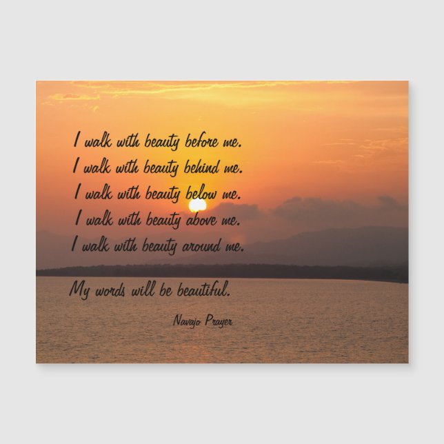 Carte Magnétique Navajo Prayer Walk in Beauty Magnetic Card (Devant)