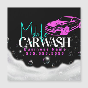 Carte Magnétique Nettoyage Automobile Détailing Mobile