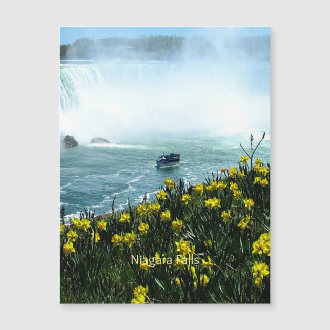 Carte Magnétique Niagara Falls, photo Pittoresque, (Devant)