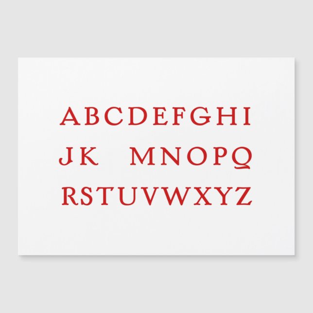 Carte Magnétique No L "Joke" Alphabet de Noël (Devant)