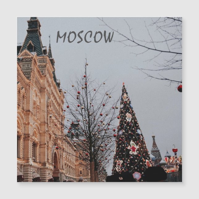 Carte Magnétique Noël à Moscou (Devant)
