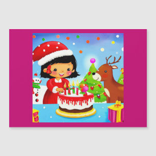Carte Magnétique Noël Anniversaire 7