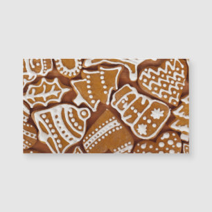 Carte Magnétique Noël Gingerbread Cookies de vacances