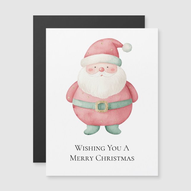 Carte Magnétique Noël Père Noël (Devant / Derrière)
