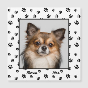 Carte Magnétique Nom de chien mignon Photo de l'année Aimant Emprei