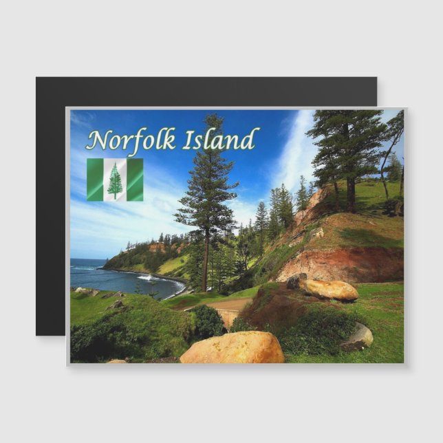 Carte Magnétique Norfolk Island - Panorama - (Devant / Derrière)