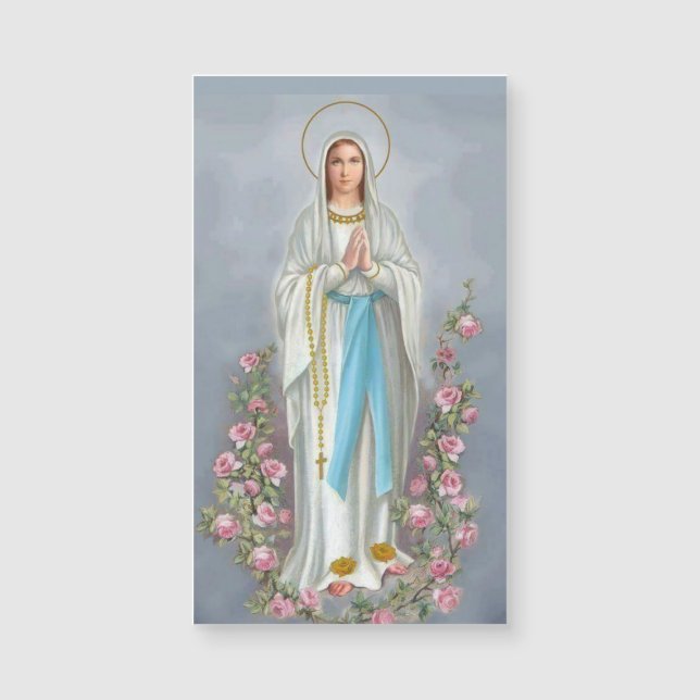 Carte Magnétique Notre Madame des roses de Vierge Marie de chapelet (Devant)