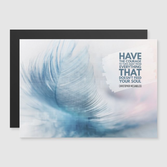 Carte Magnétique Nourrir son âme (Devant / Derrière)