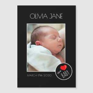 Carte Magnétique Nouveau cadre photo pour bébés - Photo personnalis