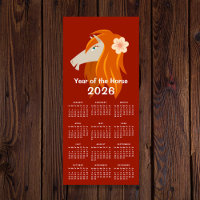 Nouvel An Lunaire Chinois Calendrier Zodiac Horse