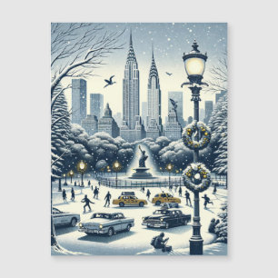 Carte Magnétique Nouvelle élégance des fêtes de York - Noël personn