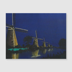 Carte Magnétique Nuit à Kinderdijk