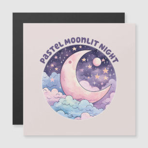 Carte Magnétique Nuit Pastel Moonlit - Dreamcent Crescent Moon
