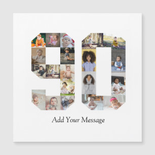 Carte Magnétique Numéro 90 - Collage photo