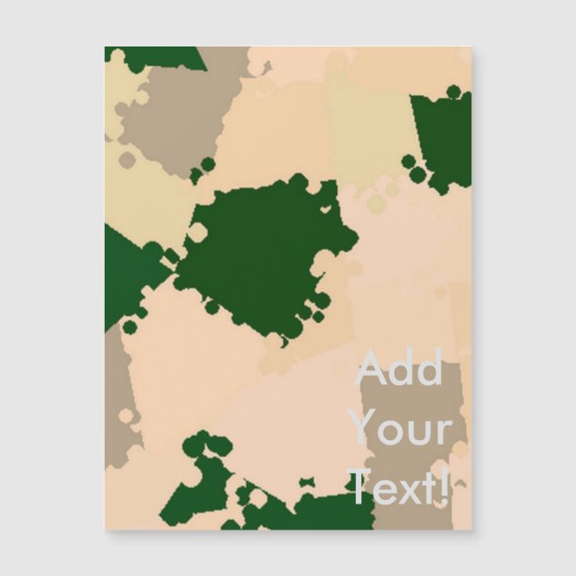 Carte Magnétique Oasis Camo du désert (Devant)