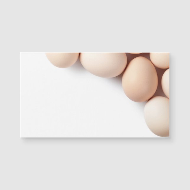 Carte Magnétique Oeufs De Poulet Sur Arrière - plan Blanc (Devant)