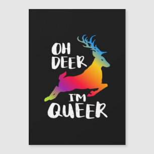 Carte Magnétique Oh Cerf Fierté Queer Minimalisme Artistique