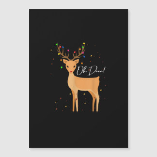 Carte Magnétique Oh Cerf Lumière de Noël Pyjama Mignon Renne Fête