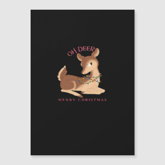 Carte Magnétique Oh Cerf Noël Design Moderne 