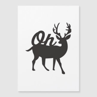 Carte Magnétique Oh Cerf Rétro Ambiance Classique